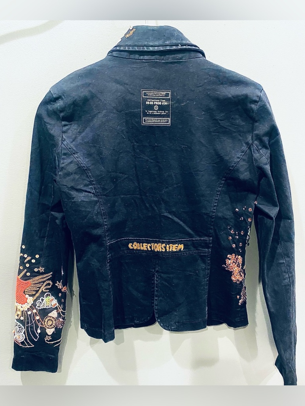 Rare Object Collectors Item Limited Edition Embroidered Beaded Black Blazer Sz S - Picture 7 of 9